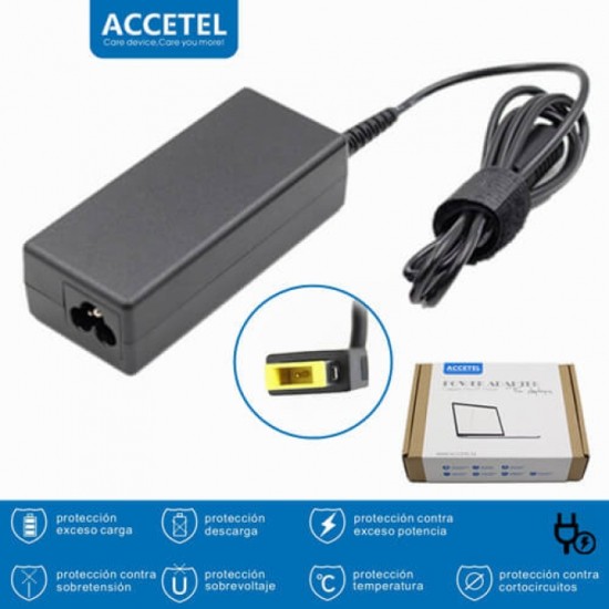 ACCETEL PCA-071 CARGADOR LENOVO 20V 2.25A SQUARE (USB) 45W